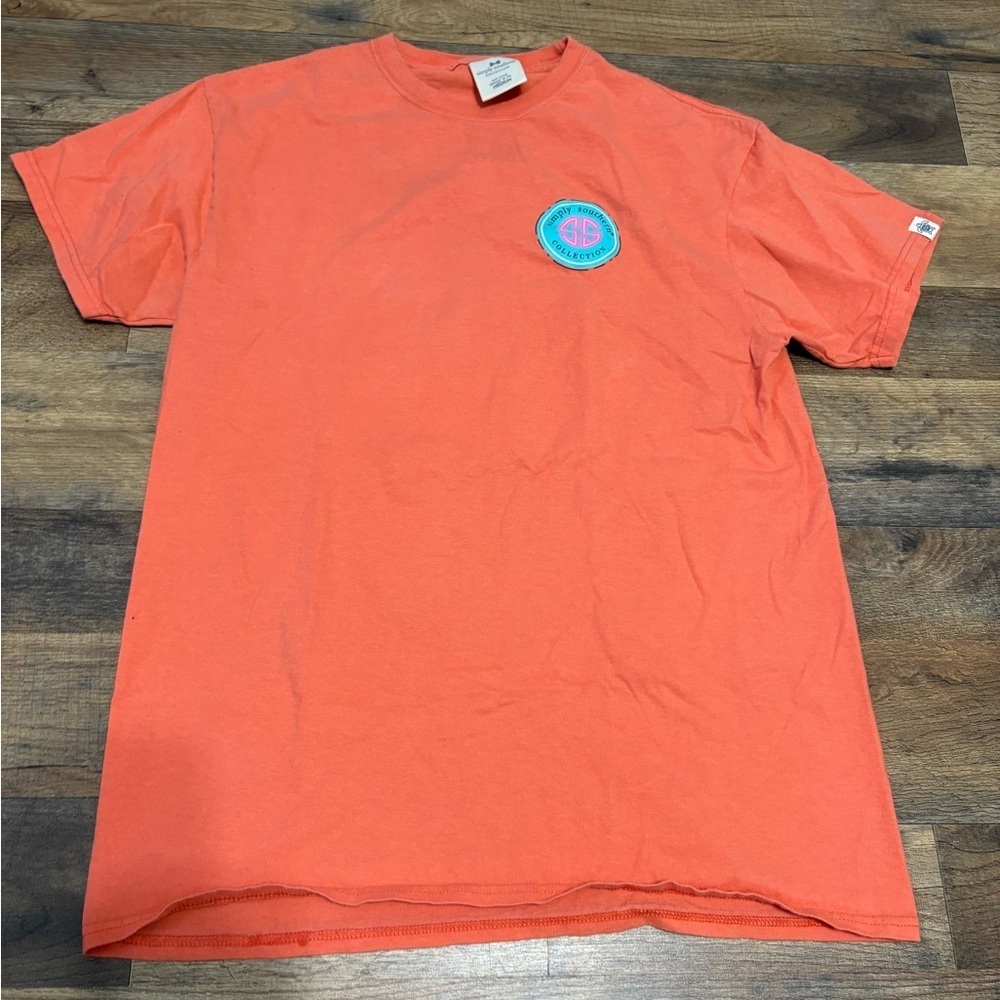 Simply Southern “No Bad Days” Orange Graphic Tee – Medium | Surf Van Beach Vibes